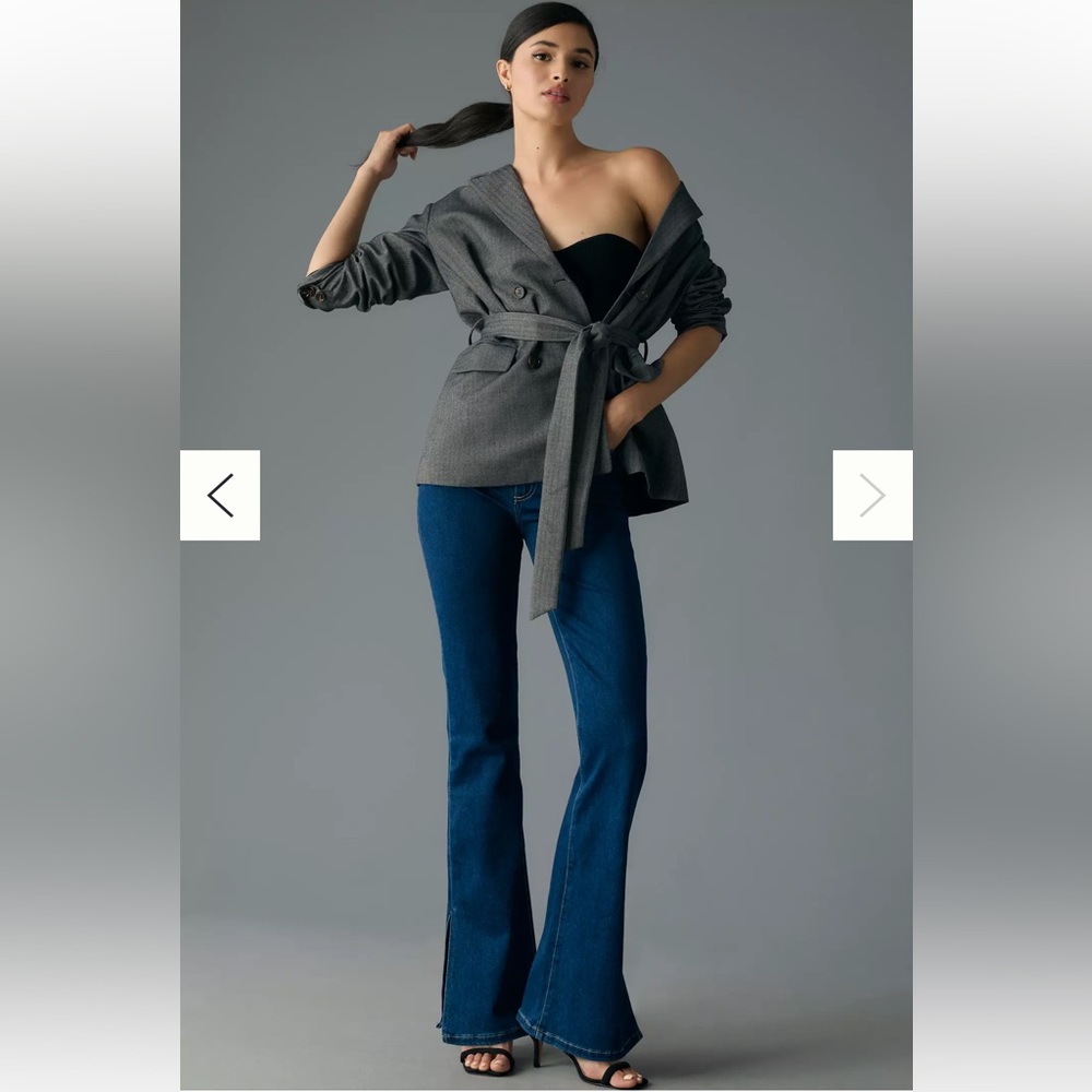 Le Jean | NWT Anthropologie Stella High-Rise Flare Jeans slit ankle size…